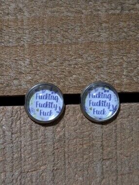 💟 Bad Word Handmade Stud Earrings
